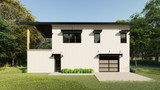 Contemporary House Plan - Keystone 50794 - Rear Exterior