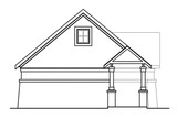 Craftsman House Plan - Garage w/Storage 53684 - Left Exterior
