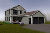Colonial House Plan - Fryeburg 10407 - Front Exterior