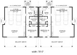 Contemporary House Plan - Eagle Thunder Duplex 33055 - 1st Floor Plan