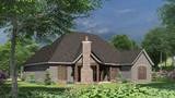 European House Plan - Blair Lane 62895 - Rear Exterior