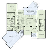 European House Plan - Blair Lane 62895 - 1st Floor Plan