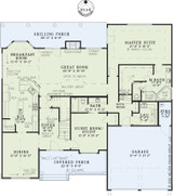 Craftsman House Plan - Abigail Place 45022 - 1st Floor Plan