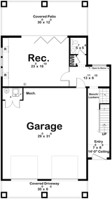 Cape Cod House Plan - Brennar Park 17275 - 1st Floor Plan