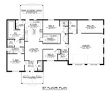 Country House Plan - 70612 - 1st Floor Plan