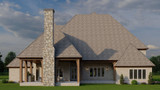 Classic House Plan - New England Manor 72049 - Rear Exterior