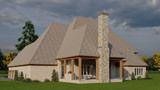 Classic House Plan - New England Manor 72049 - Left Exterior