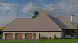 Classic House Plan - New England Manor 72049 - Right Exterior