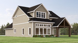 Traditional House Plan - 74488 - Rear Exterior