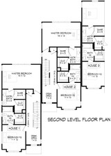 Secondary Image - Contemporary House Plan - Shepard 19 Five-Plex 74539 - 2nd Floor Plan