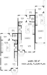 Contemporary House Plan - Shepard 19 Five-Plex 74539 - 1st Floor Plan