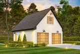 Traditional House Plan - Mercury Garage 85600 - Left Exterior