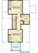 Secondary Image - Cottage House Plan - Bynum House Plan 19818 - 2nd Floor Plan
