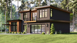 Modern House Plan - 17595 - Right Exterior