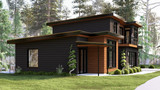 Modern House Plan - 17595 - Left Exterior