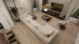 Farmhouse House Plan - Fnoor 04 49685 - Living Room