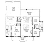 Farmhouse House Plan - Hickory Springs 56347 - 1st Floor Plan