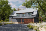 Farmhouse House Plan - Grand Sky 11047 - Rear Exterior