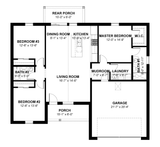 Southwest House Plan - Ford 33503 - 1st Floor Plan