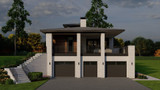 Contemporary House Plan - Horizon Peak 79426 - Right Exterior