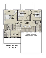 Bungalow House Plan - Chapel Hill 27755 - 2nd Floor Plan