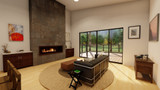 Secondary Image - Modern House Plan - Marley 70324 - Great Room