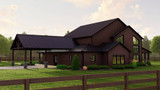 Farmhouse House Plan - 13971 - Rear Exterior