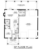 Modern House Plan - 35134 - 1st Floor Plan