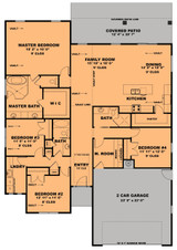 Contemporary House Plan - Lake Haven 34653 - 1st Floor Plan