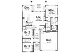 Ranch House Plan - Cravens Park 62466 - 1st Floor Plan