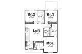 Secondary Image - Farmhouse House Plan - Beckman 66650 - 2nd Floor Plan
