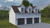 Country House Plan - Wilhelm Garage 20390 - Left Exterior