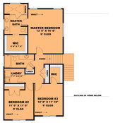 Secondary Image - Modern House Plan - The Manchester 87853 - 2nd Floor Plan