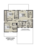 Secondary Image - Farmhouse House Plan - Thornton 41714 - 2nd Floor Plan