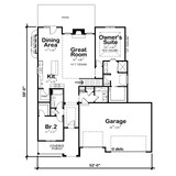 European House Plan - Gretna Falls 89913 - 1st Floor Plan