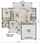 Craftsman House Plan - Centerville 16760 - 1st Floor Plan
