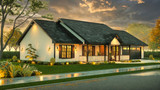 Secondary Image - Ranch House Plan - Craig 2 64705 - Left Exterior