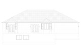 Ranch House Plan - Sharp 86690 - Rear Exterior