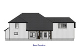 Farmhouse House Plan - 55824 - Rear Exterior