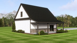 Country House Plan - 37671 - Left Exterior