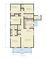Ranch House Plan - Fenwick 9 91701 - 1st Floor Plan