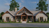Mountain Rustic House Plan - Ozark Retreat 50839 - Front Exterior