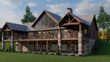 Mountain Rustic House Plan - Ozark Retreat 50839 - Rear Exterior