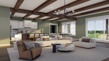 Secondary Image - Farmhouse House Plan - Gablewood 33552 - Great Room