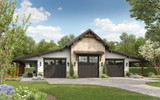 Mountain Rustic House Plan - Western 76236 - Front Exterior