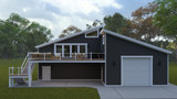 Contemporary House Plan - Marak 18038 - Rear Exterior