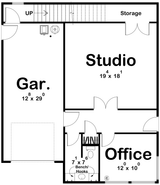 Modern House Plan - Moraine 19538 - 1st Floor Plan
