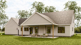 Farmhouse House Plan - 40519 - Rear Exterior