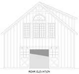 Country House Plan - Slender Oak Barn 74028 - Rear Exterior
