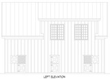 Country House Plan - Slender Oak Barn 74028 - Left Exterior